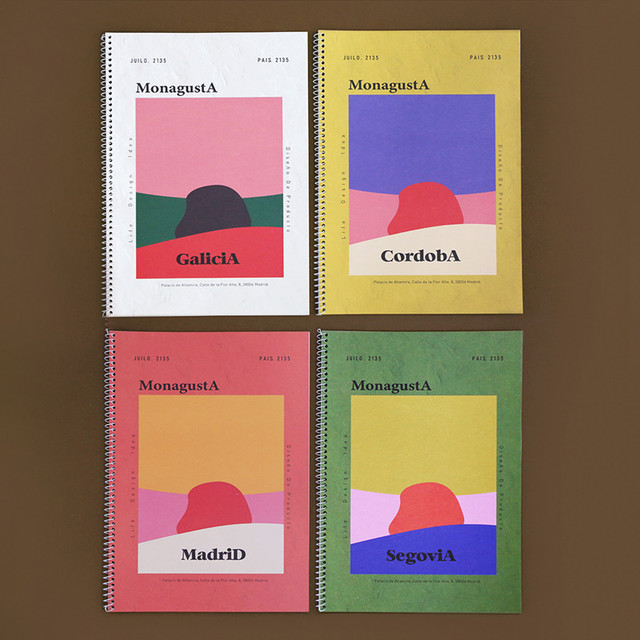 ROMANE MonagustA spiral bound lined notebook ROMANE MonagustA spiral bound lined notebook
