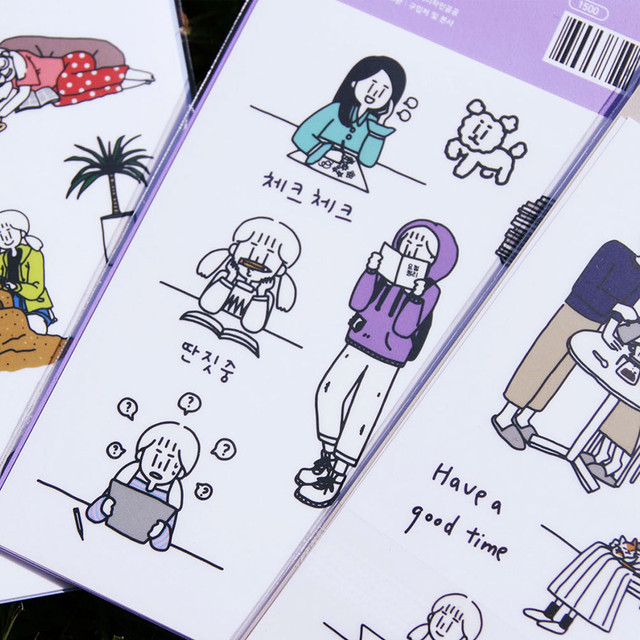 DESIGN GOMGOM Common days self cute sticker sheets set DESIGN GOMGOM Common days self cute sticker sheets set