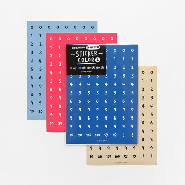 2NUL Drawing number color sticker set ver2 2NUL Drawing number color sticker set ver2