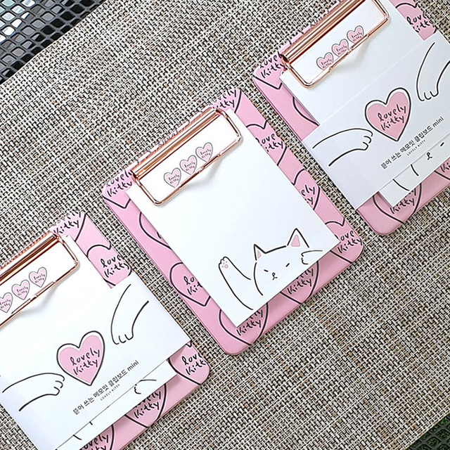 N.IVY Lovely kitty clipboard holder with sticky notepad