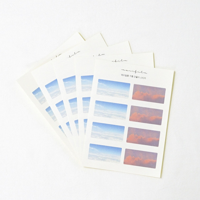 Meri Film Cloud and Sunset label sticker set of 5 sheets Meri Film Cloud and Sunset label sticker set of 5 sheets