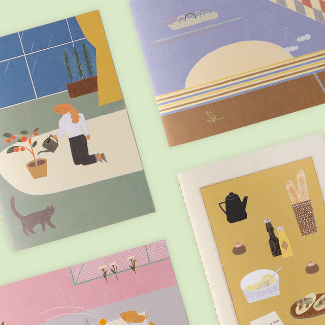 SOSOMOONGOO Sojak5 Happy hobby A6 size sewn bound notebook SOSOMOONGOO Sojak5 Happy hobby A6 size sewn bound notebook