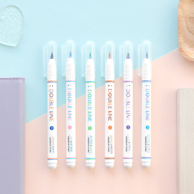 ICONIC Double color line in one pen set of 3 ICONIC Double color line in one pen set of 3