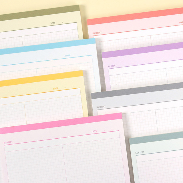 Wanna This Standard writing B5 half divided grid notepad Wanna This Standard writing B5 half divided grid notepad