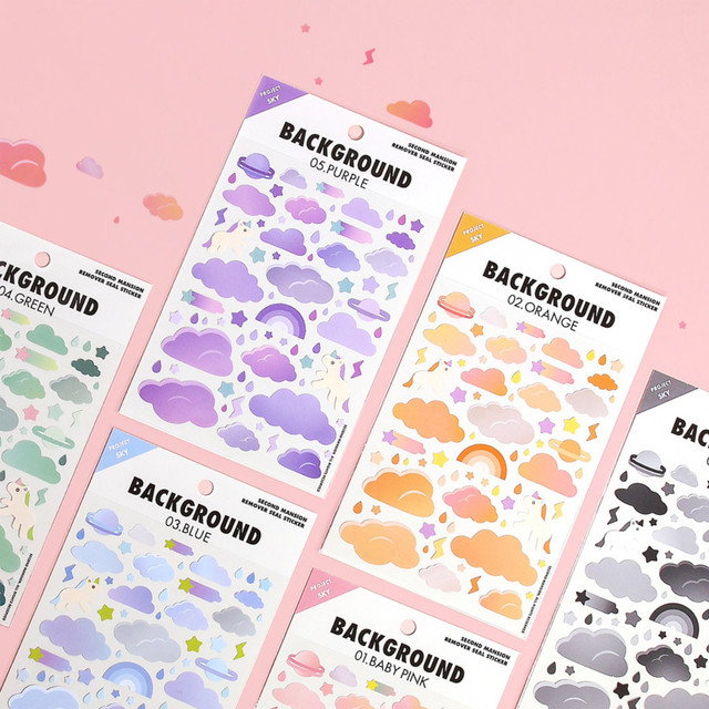 Second Mansion Background Sky Removable Paper Sticker 01-06 Second Mansion Background Sky Removable Paper Sticker 01-06