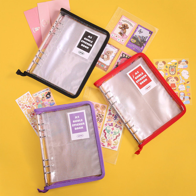 Second Mansion A5 6 Holes Sticker Storage Book with Refills Second Mansion A5 6 Holes Sticker Storage Book with Refills