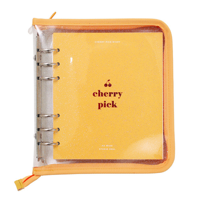 2NUL Cherry Pick Wide A6 Zipper 6-ring Dateless Weekly Diary