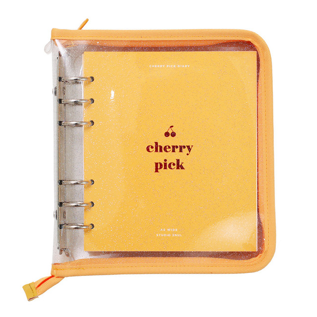 2NUL Cherry Pick Wide A6 Zipper 6-ring Dateless Weekly Diary 2NUL Cherry Pick Wide A6 Zipper 6-ring Dateless Weekly Diary
