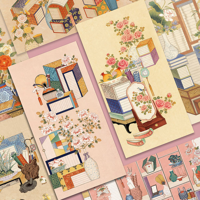OCHAE Ch'aekkori Painting Cards Envelopes with Gift box Set OCHAE Ch'aekkori Painting Cards Envelopes with Gift box Set