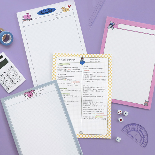 ICONIC Bunny B5 Writing Grid Notepad ICONIC Bunny B5 Writing Grid Notepad