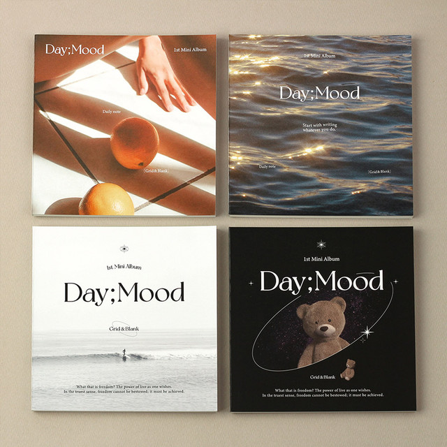 Dash And Dot Day Mood Grid Blank Notebook with a LP card Dash And Dot Day Mood Grid Blank Notebook with a LP card