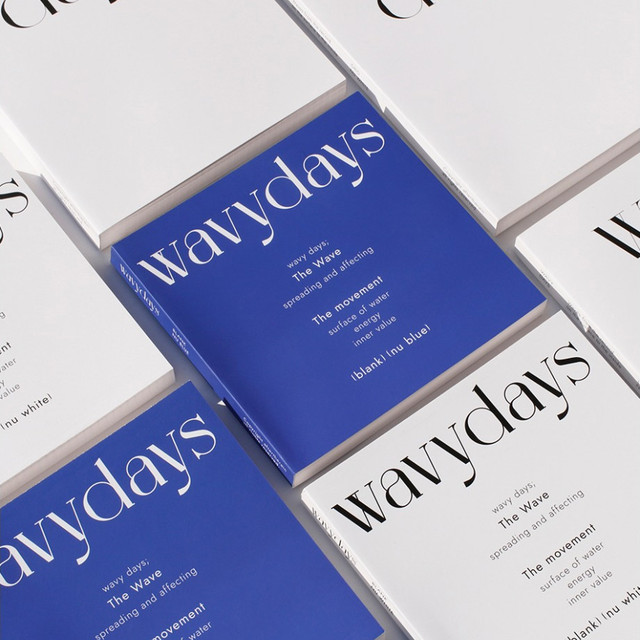 Wavydays Medium Grid Plain Notebook Wavydays Medium Grid Plain Notebook