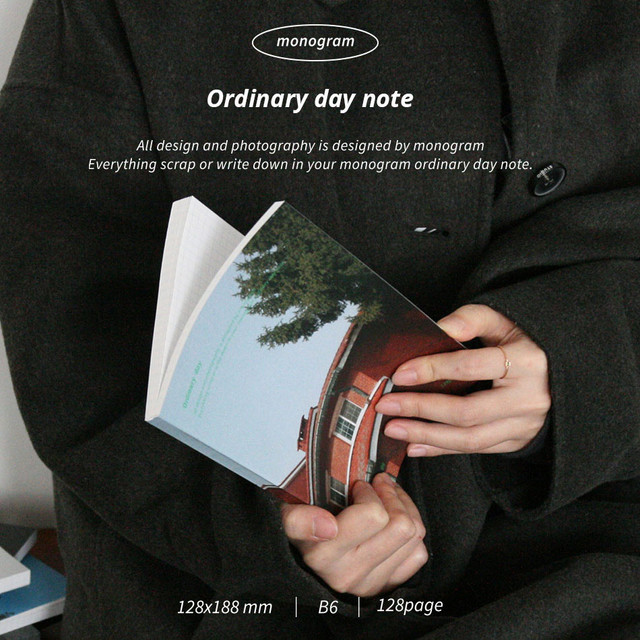 DESIGN GOMGOM Monogram Ordinary Day B6 Grid Notebook DESIGN GOMGOM Monogram Ordinary Day B6 Grid Notebook