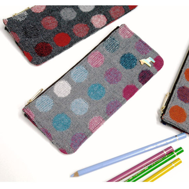 Pony circle pattern flat pouch pencil case Pony circle pattern flat pouch pencil case