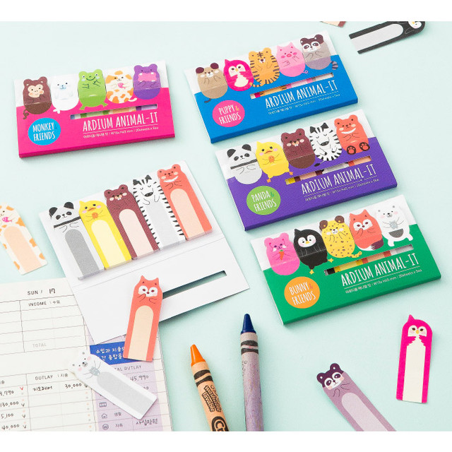 Cute animal sticky memo notes set Cute animal sticky memo notes set