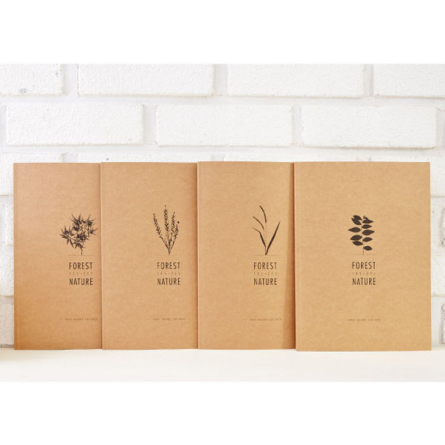 Kraft forest nature lined notebook large Kraft forest nature lined notebook large