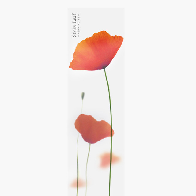 Appree Red poppy sticky memo notes Appree Red poppy sticky memo notes
