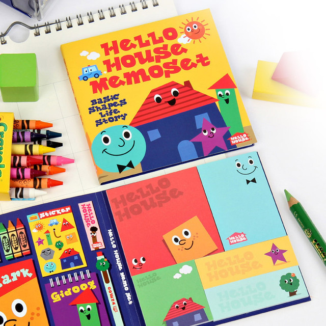 Hello house sticky memo note set Hello house sticky memo note set