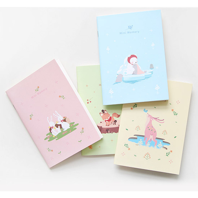 Animal friends memory lined and plain notebook Animal friends memory lined and plain notebook