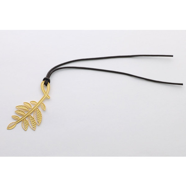 Leaves gold plated bookmark