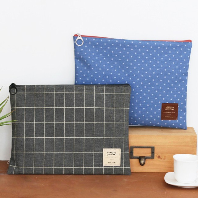 Basic pattern large zipper pouch ver.2 Basic pattern large zipper pouch ver.2