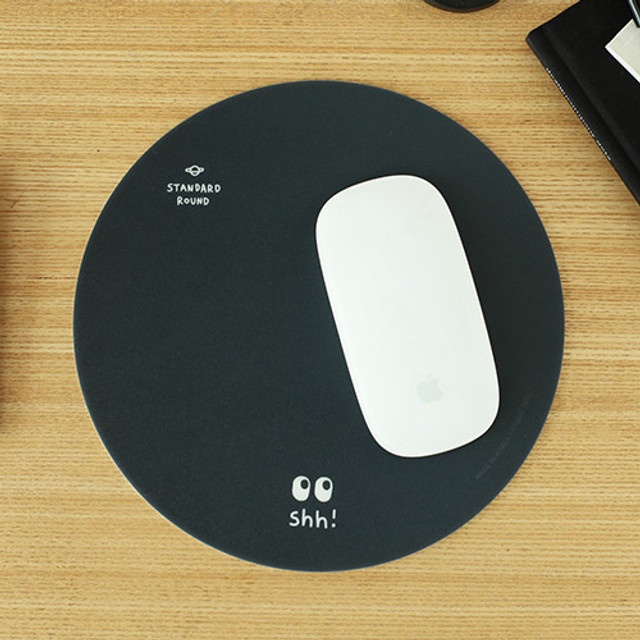 Black hush pattern standard round mouse pad Black hush pattern standard round mouse pad