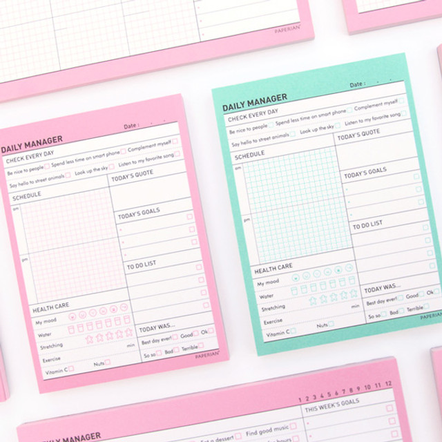Paperian Schedule manager undated daily desk planner Paperian Schedule manager undated daily desk planner