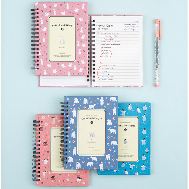 Wirebound spring lined small notebook Wirebound spring lined small notebook
