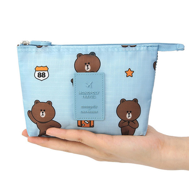 Line friends travel mesh small zipper pouch Line friends travel mesh small zipper pouch