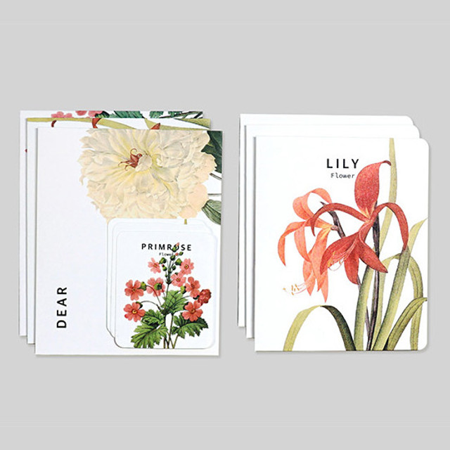 Flower illustration card set ver.3