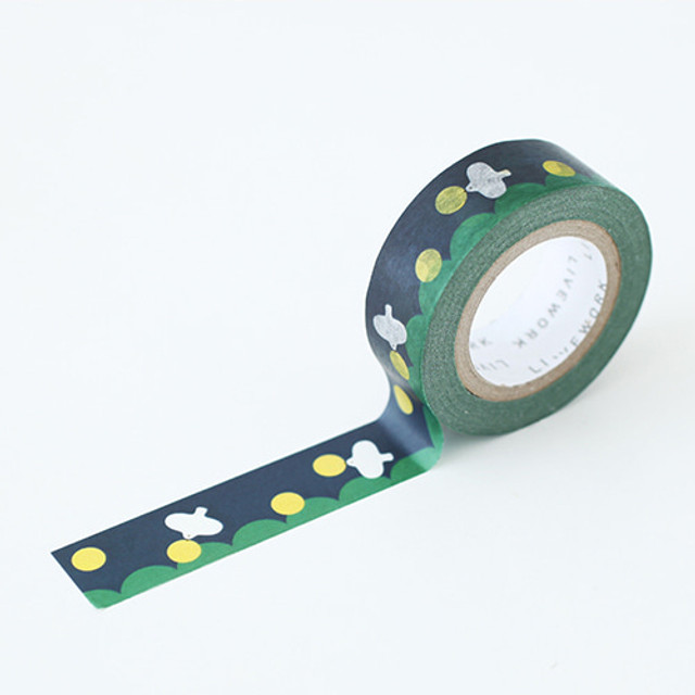 Piyo moon bird 0.59"X11yd single deco masking tape Piyo moon bird 0.59"X11yd single deco masking tape
