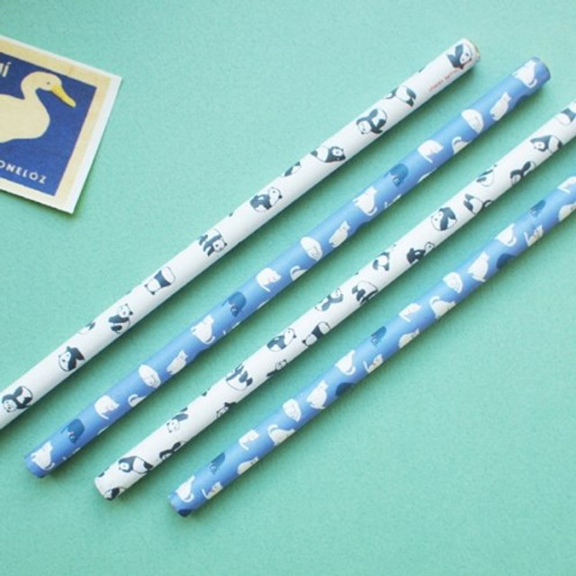 Hello Today Animal pattern B black lead pencil set of 4 Hello Today Animal pattern B black lead pencil set of 4