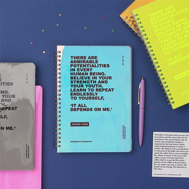 Wanna This Clear spiral grid notebook Wanna This Clear spiral grid notebook