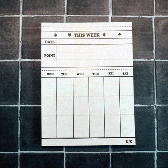 Universal condition Vintage this week undated weekly planner notepad Universal condition Vintage this week undated weekly planner notepad
