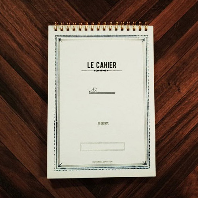 Universal condition Le cahier frame A5 size spiral center lined notebook Universal condition Le cahier frame A5 size spiral center lined notebook