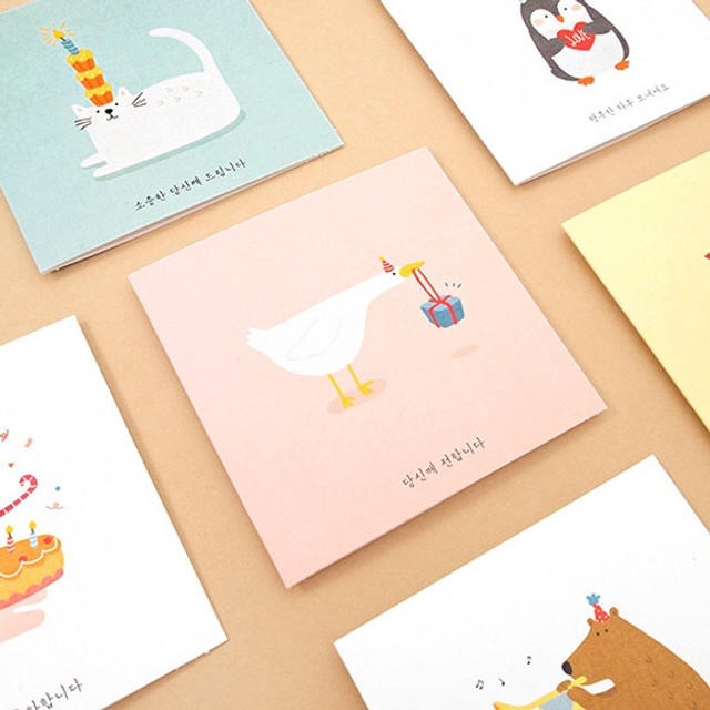 Animal message card with envelope Animal message card with envelope