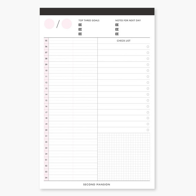 A5 time table checklist daily notepad planner A5 time table checklist daily notepad planner
