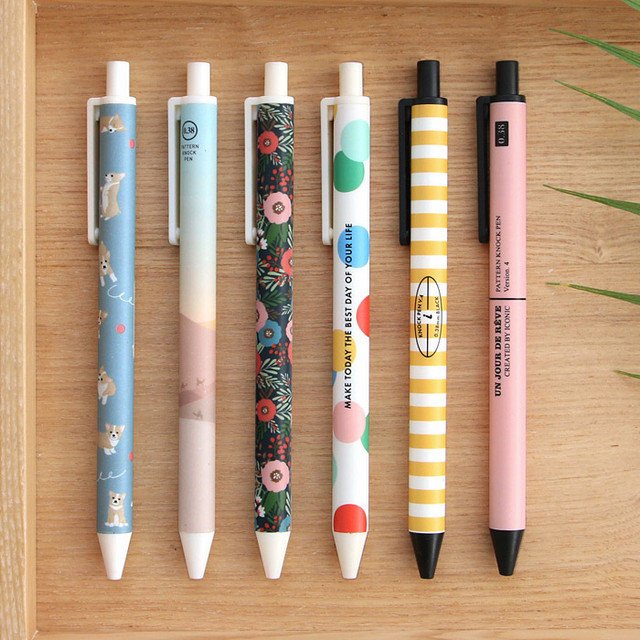 ICONIC Unique pattern knock retractable pen 0.38mm ver4 ICONIC Unique pattern knock retractable pen 0.38mm ver4