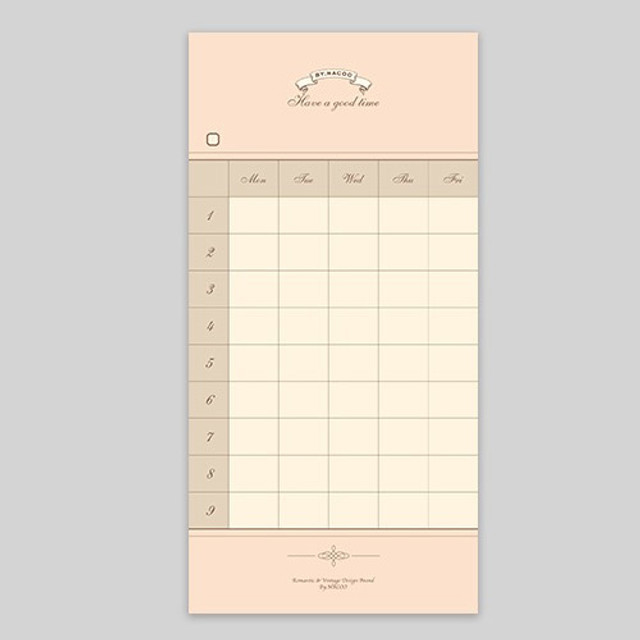 NACOO Have a good time class timetable planner notepad NACOO Have a good time class timetable planner notepad