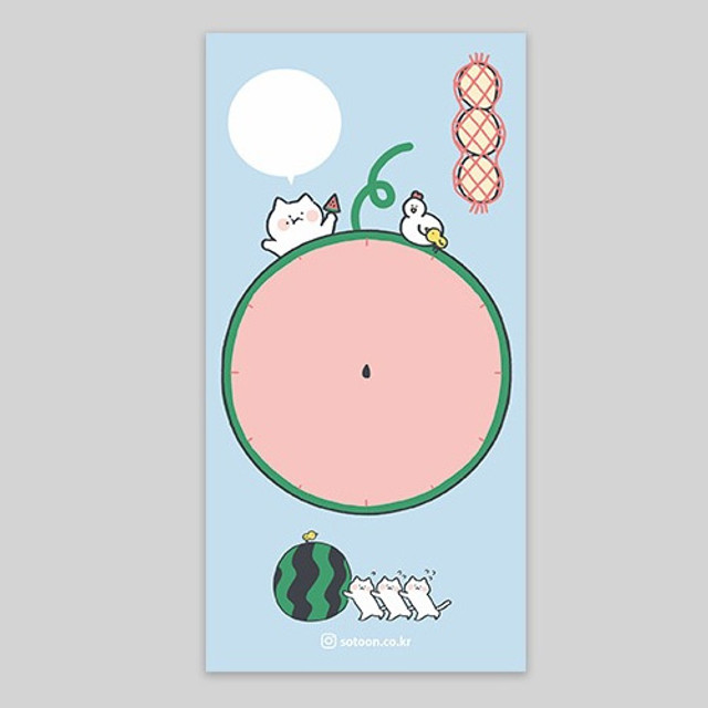 NACOO Watermelon cat timetable planner notepad
