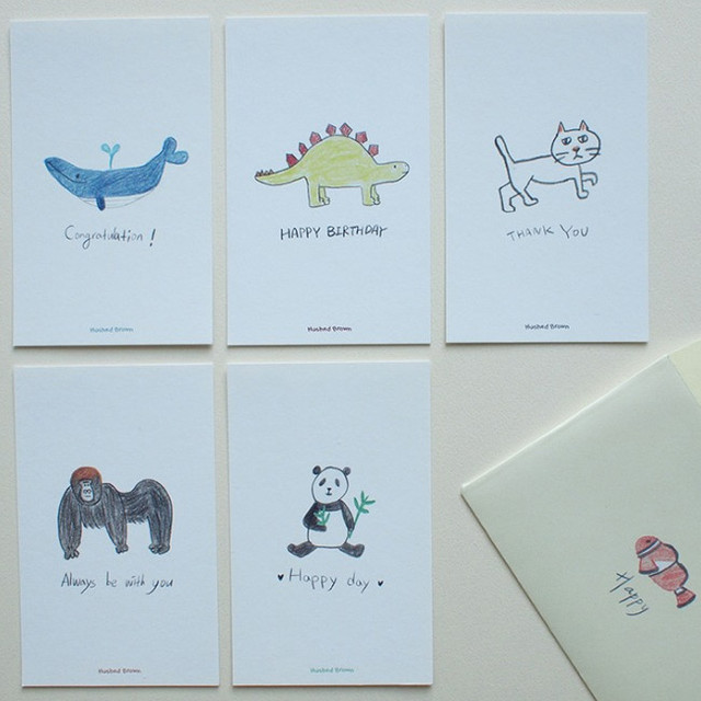 Hello Today Hushed brown small message card and envelope set Hello Today Hushed brown small message card and envelope set