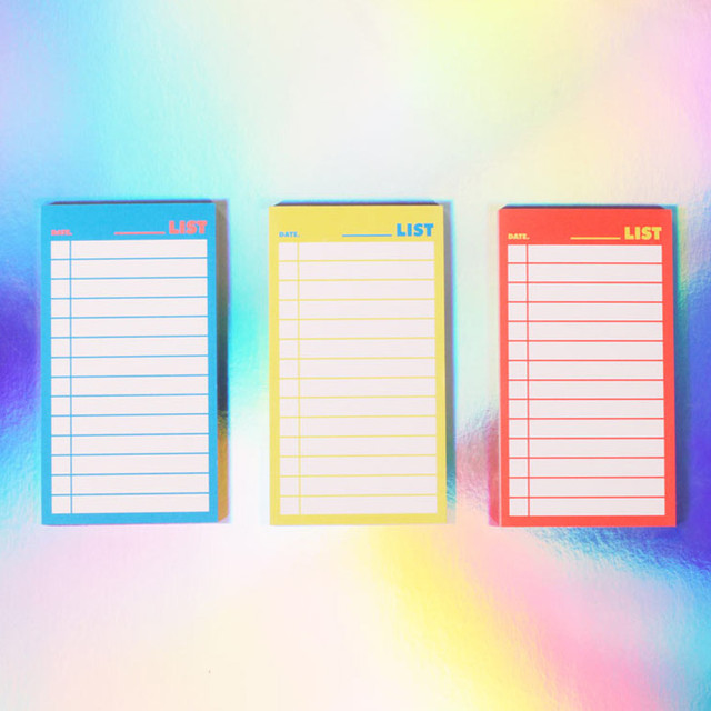 Neon medium checklist memo notepad Neon medium checklist memo notepad