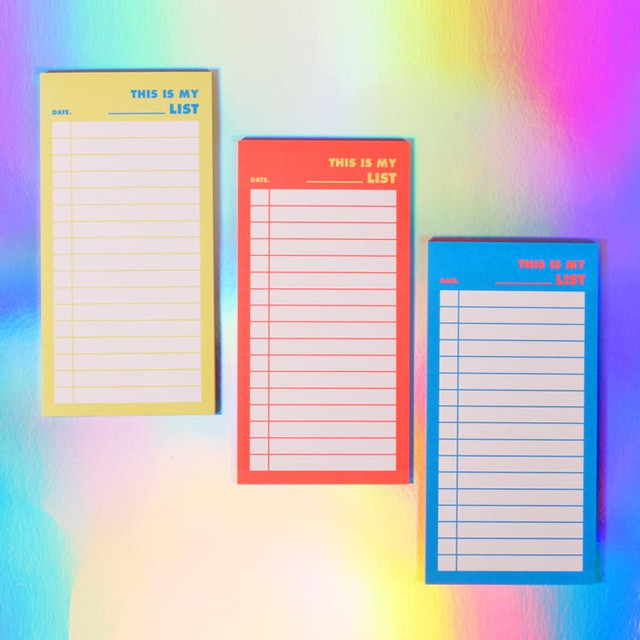 Lucalab Neon large checklist memo notepad Lucalab Neon large checklist memo notepad