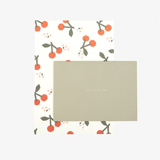 Dailylike Daily letter paper and envelope set - Cherry Dailylike Daily letter paper and envelope set - Cherry