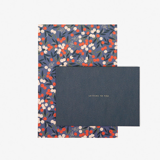 Dailylike Daily letter paper and envelope set - Manchu cherry Dailylike Daily letter paper and envelope set - Manchu cherry