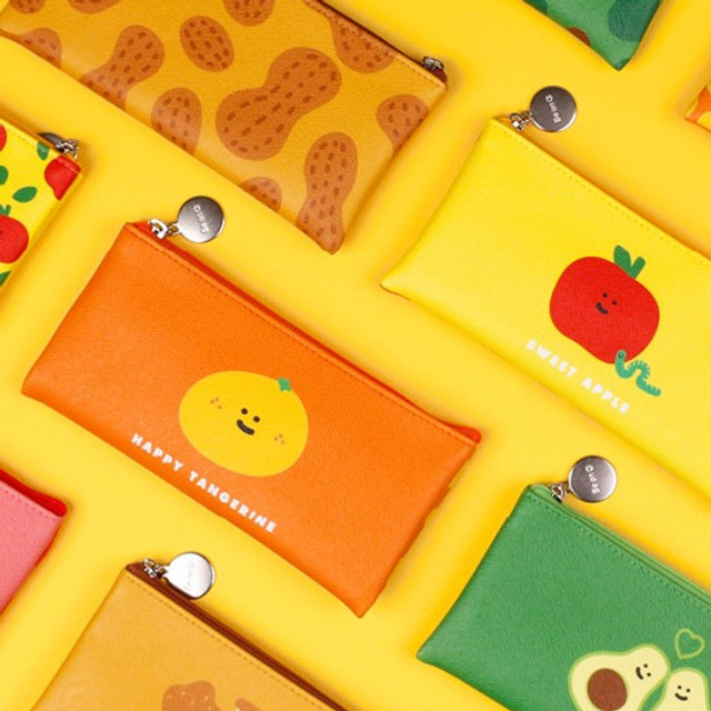 After The Rain - Fruit PU flat zipper pencil case pouch After The Rain - Fruit PU flat zipper pencil case pouch