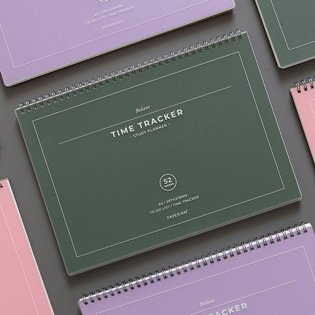 PAPERIAN Believe time tracker spiral dateless study planner PAPERIAN Believe time tracker spiral dateless study planner