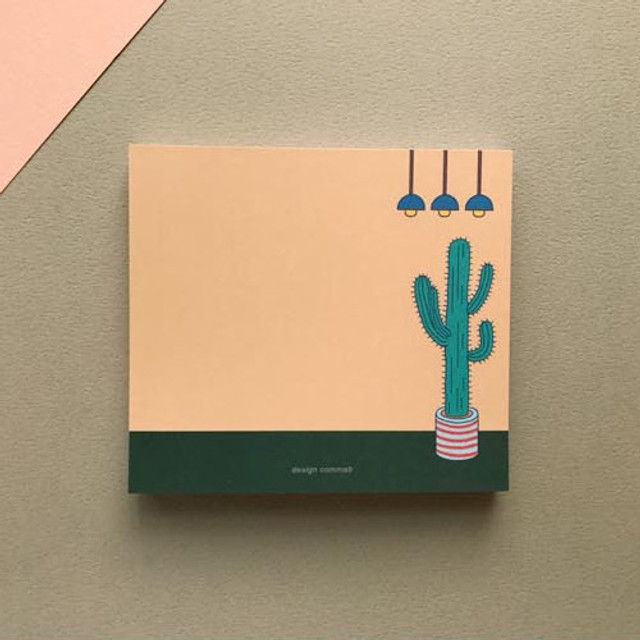 Memowang cactus illustration memo notepad 
