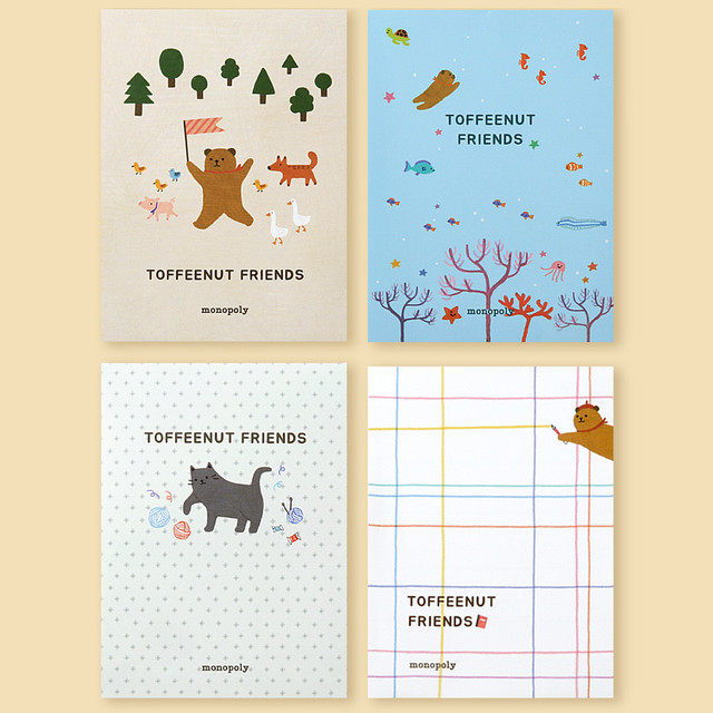 Monopoly Toffeenut sweet and warm illustration letter memo notepad Monopoly Toffeenut sweet and warm illustration letter memo notepad