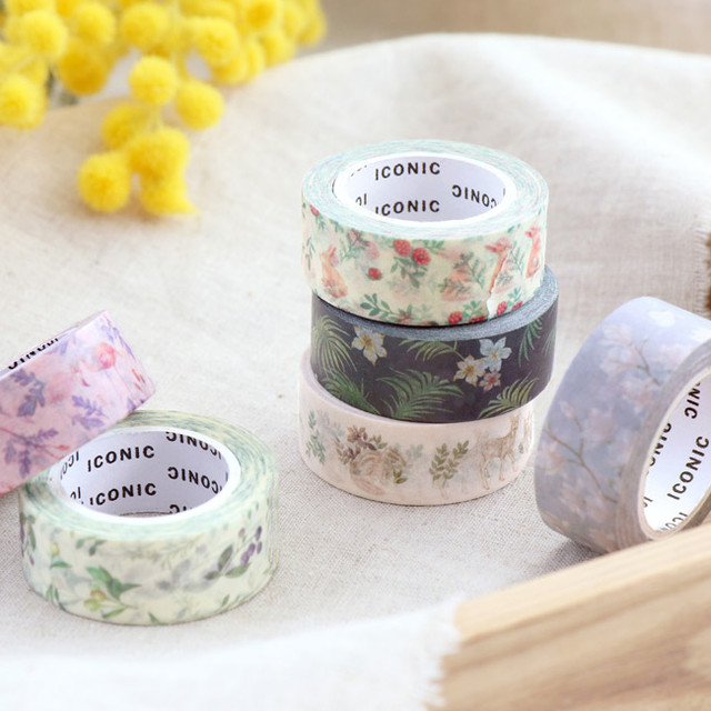 ICONIC Flower pattern paper deco masking tape ICONIC Flower pattern paper deco masking tape